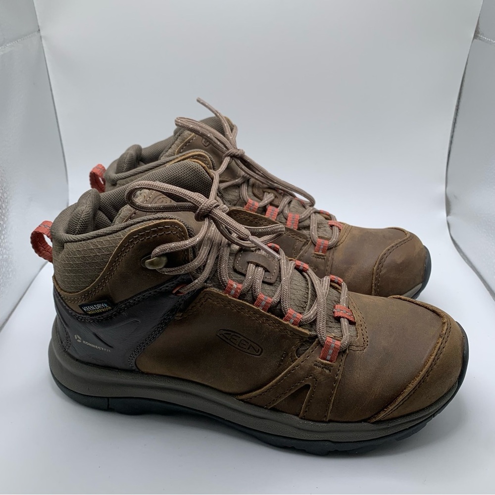Keen Women's Terradora II Mid Waterproof size6.5 boots leather brown hiking 1695